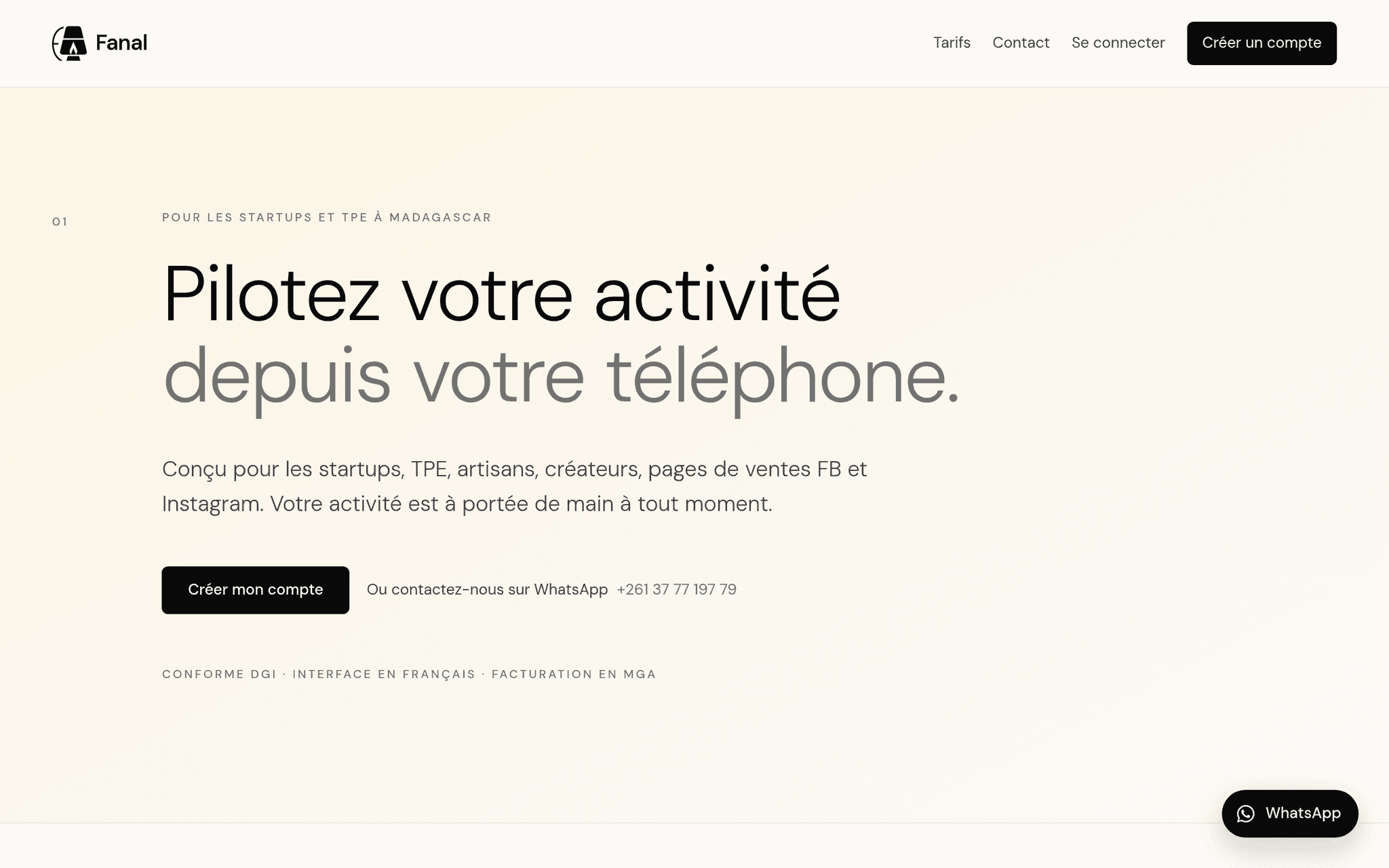 Fanal. Madagascar website built by The Mosaic Code