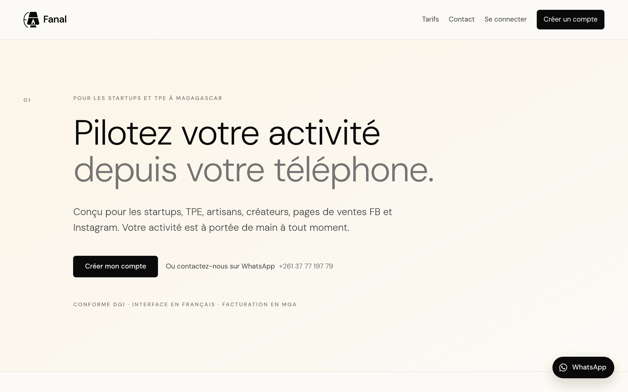 Fanal. Madagascar website built by The Mosaic Code