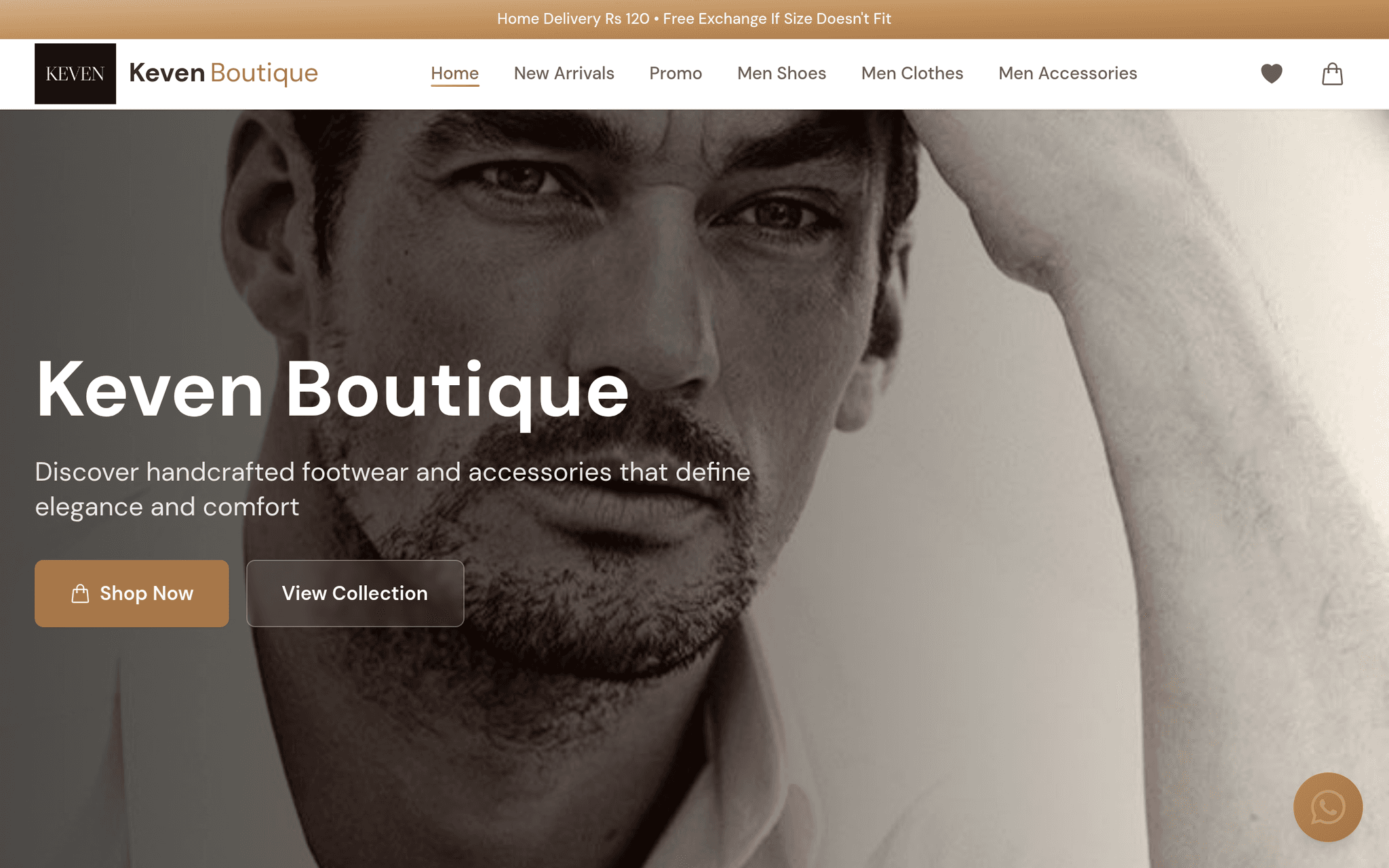 Keven Boutique website built by The Mosaic Code